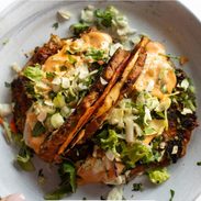 Egg roll tacos pin.