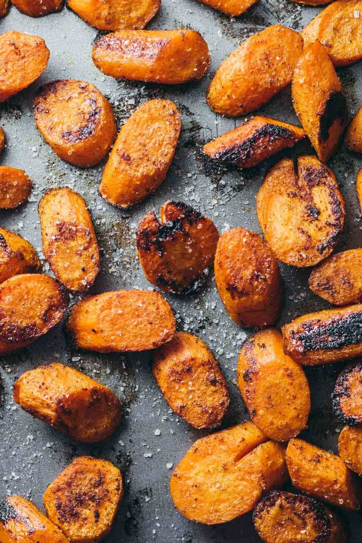 Roasted carrots.